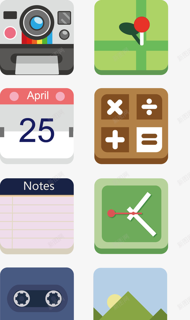 APP图标矢量图ai免抠素材_新图网 https://ixintu.com APP图标 创意设计 矢量图