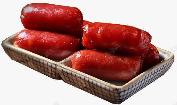 小香肠png免抠素材_新图网 https://ixintu.com 休闲食品 小方盘 小香肠 熟肉制品 肉制品 香肠
