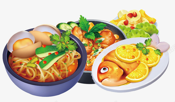 美味佳肴psd免抠素材_新图网 https://ixintu.com 佳肴 美味 美食 菜肴