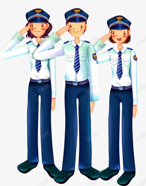 警察敬礼矢量图ai免抠素材_新图网 https://ixintu.com 公安 军人敬礼 敬礼 民警 矢量图 警察