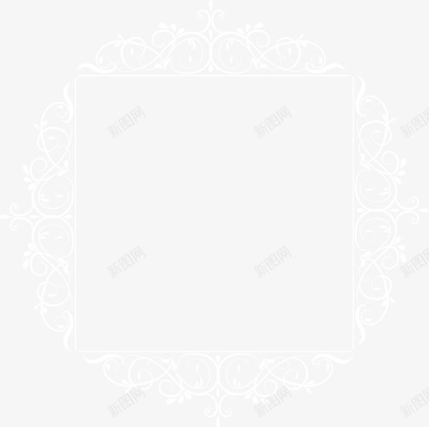 白色清新花边边框纹理png免抠素材_新图网 https://ixintu.com 免抠PNG 清新 白色 花边 边框纹理