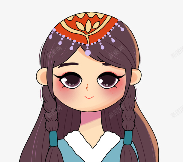 女孩卡通孩子可爱长发psd免抠素材_新图网 https://ixintu.com 卡通 可爱 女孩 孩子 长发