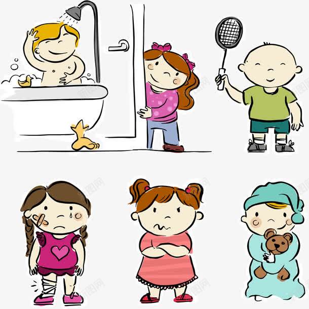 孩子们在做的事情png免抠素材_新图网 https://ixintu.com 一方面 儿童 可爱的孩子 女孩 孩子 孩子们 手绘 烦恼 男孩 画画 睡觉 衣服