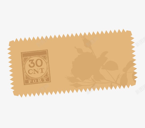 装饰锯齿花边矢量图eps免抠素材_新图网 https://ixintu.com 装饰 邮票 锯齿 黄色 矢量图