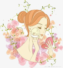 化妆的女人png免抠素材_新图网 https://ixintu.com 化妆 手绘 简约