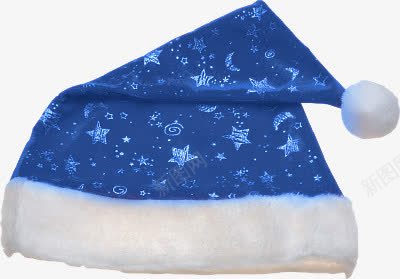 圣诞帽png免抠素材_新图网 https://ixintu.com 冰蓝 圣诞帽 睡帽