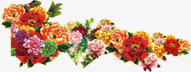 彩色卡通花朵新年png免抠素材_新图网 https://ixintu.com 卡通 彩色 新年 花朵