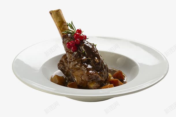 红醋栗烤羊腿png免抠素材_新图网 https://ixintu.com 实物 烤羊腿 烧烤 白色盘子 羊羔肉 美食 肉