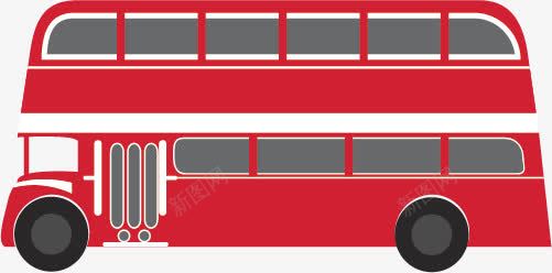 旅游大巴车png免抠素材_新图网 https://ixintu.com 卡通 大巴车 巴士 旅游 红色