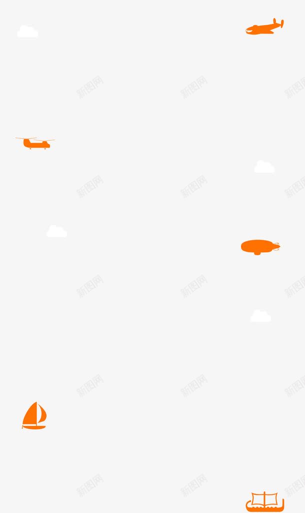 海报漂浮png免抠素材_新图网 https://ixintu.com 云朵 扁平化 海报漂浮素材 白云 直升飞机 飞机