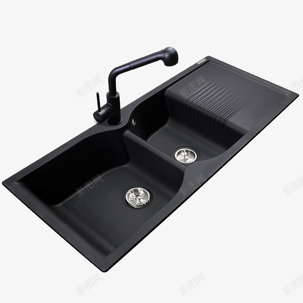 德国双槽洗碗池摄影png免抠素材_新图网 https://ixintu.com 产品实物 双槽水池 德国双槽洗碗池摄影 洗碗槽 洗碗池 洗菜盆 石英石水槽
