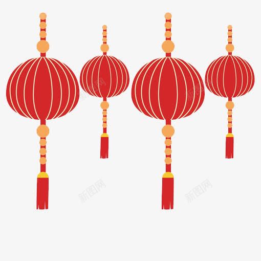 手绘红色中国风灯笼png免抠素材_新图网 https://ixintu.com 中国风 手绘 灯笼 红色