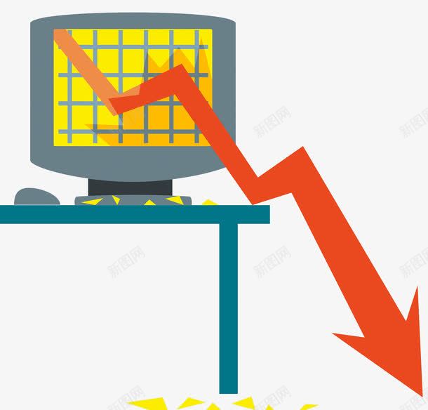 金融市场暴跌png免抠素材_新图网 https://ixintu.com 亏损 亏钱 击穿底价 暴跌 股票 金融市场