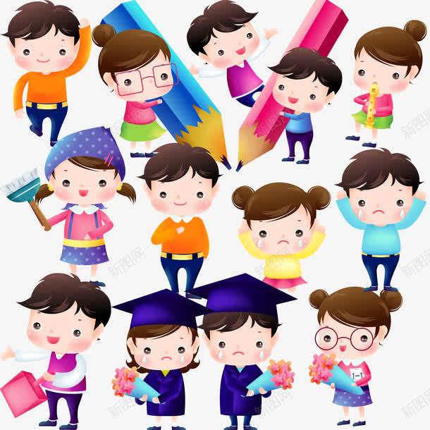 六一儿童节卡通人物psd免抠素材_新图网 https://ixintu.com 儿童 六一儿童节 卡通人物