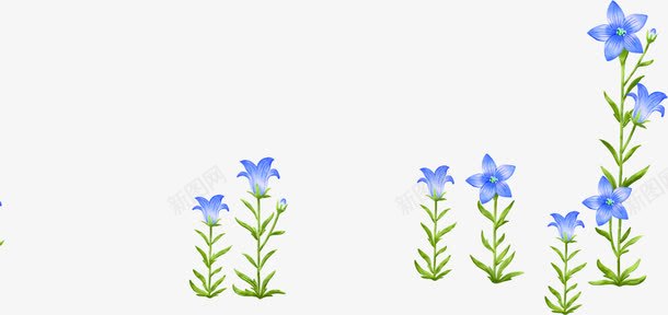 手绘彩绘合成蓝色的花朵png免抠素材_新图网 https://ixintu.com 合成 彩绘 花朵 蓝色