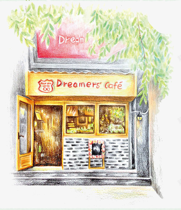 小店psd免抠素材_新图网 https://ixintu.com 创意 卡通 手绘 插画
