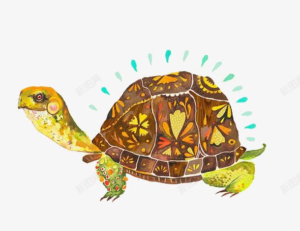 卡通水彩乌龟png免抠素材_新图网 https://ixintu.com PNG 乌龟 卡通 水彩 海洋生物