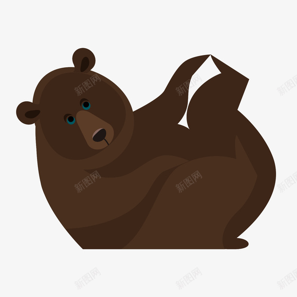 卡通大黑熊png免抠素材_新图网 https://ixintu.com 卡通大黑熊 卡通黑熊 手绘卡通黑熊 矢量黑熊 黑熊免费png下载