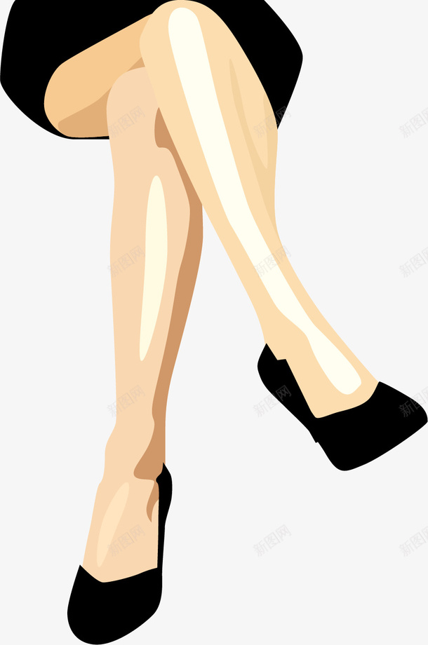 手绘光腿矢量图ai免抠素材_新图网 https://ixintu.com 光腿 女孩 手绘 矢量图