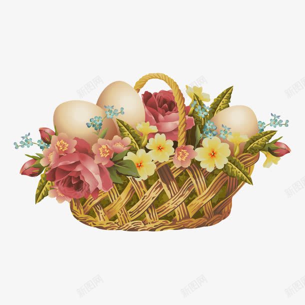 复活节彩蛋png免抠素材_新图网 https://ixintu.com 复活节 彩蛋 田园风格