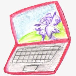 手绘电脑png免抠素材_新图网 https://ixintu.com 手绘 电脑