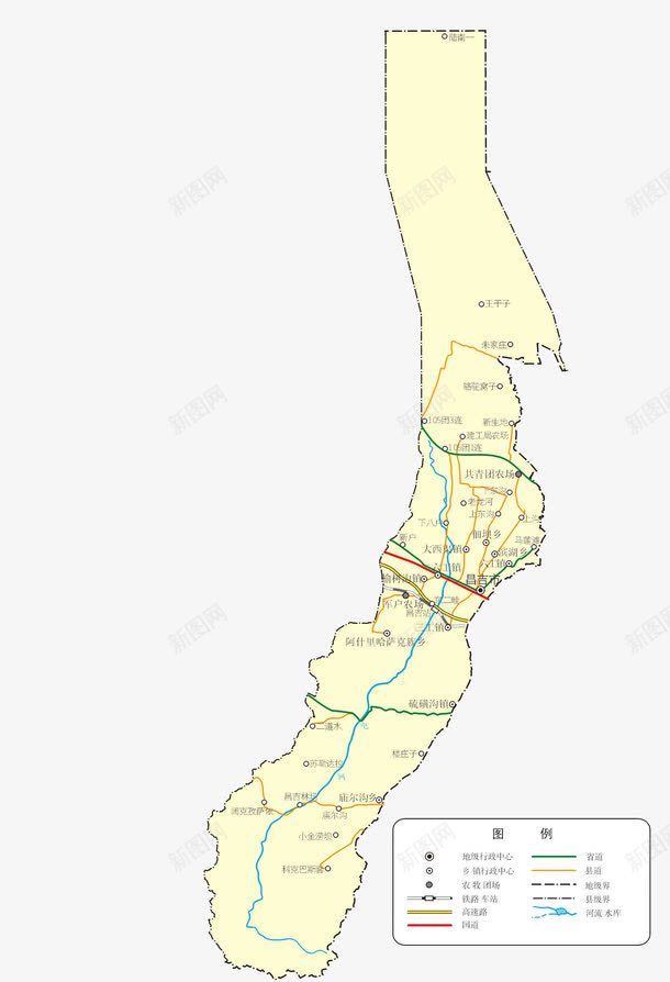 新疆昌吉市地图png免抠素材_新图网 https://ixintu.com 中国新疆 地图 新疆地图 新疆省地图 昌吉市地图