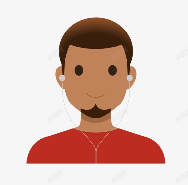 人物png免抠素材_新图网 https://ixintu.com 听歌的人 听歌的男孩 肤色黝黑的男生