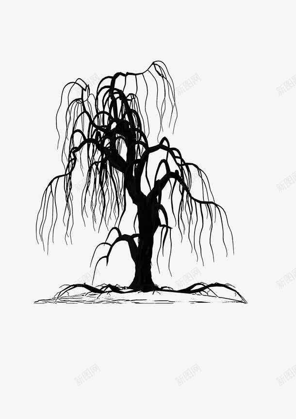 植物枯树黑白png免抠素材_新图网 https://ixintu.com 枯树 植物 黑白