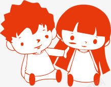 手绘卡通红头发孩子png免抠素材_新图网 https://ixintu.com 卡通 孩子 红头