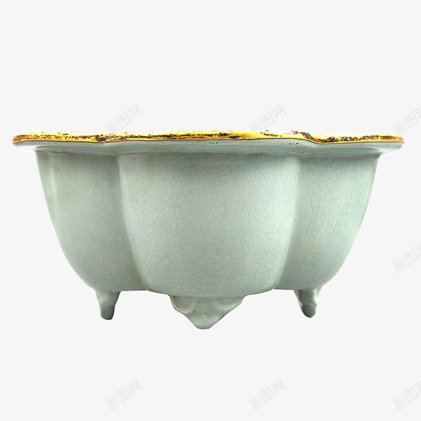 汝窑海棠洗脸盆png免抠素材_新图网 https://ixintu.com PNG 洗脸盆 珍贵 瓷器 白色 金边