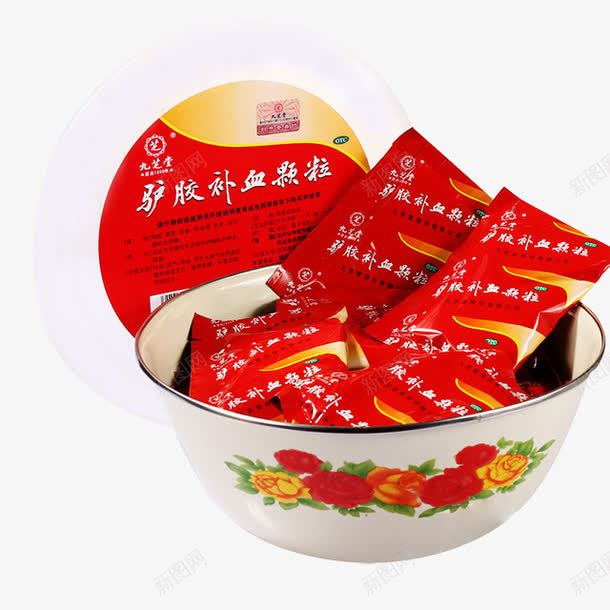 驴胶补血颗粒png免抠素材_新图网 https://ixintu.com 产品实物图 保健品 红色 驴胶补血颗粒