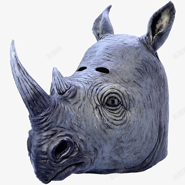 犀牛头套png免抠素材_新图网 https://ixintu.com 万圣节头套 万圣节装扮 头套免扣 搞怪 犀牛 面具