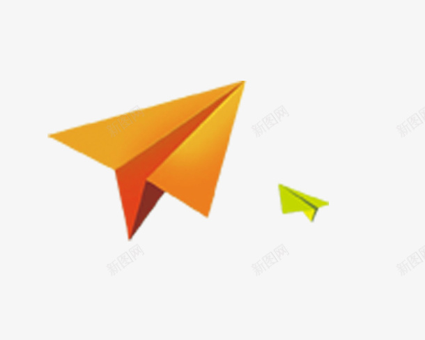 黄色绿色渐变纸飞机png免抠素材_新图网 https://ixintu.com 图案 渐变 纸飞机 绿色 黄色