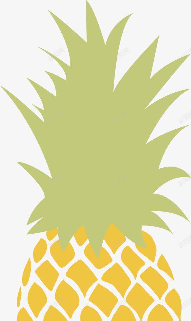 黄色的凤梨png免抠素材_新图网 https://ixintu.com 凤梨 新鲜水果 水果 矢量素材 菠萝