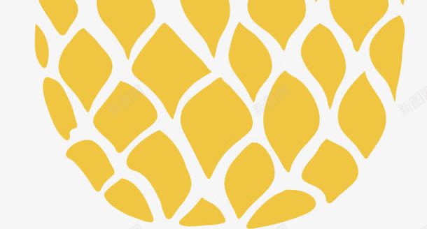 黄色的凤梨png免抠素材_新图网 https://ixintu.com 凤梨 新鲜水果 水果 矢量素材 菠萝