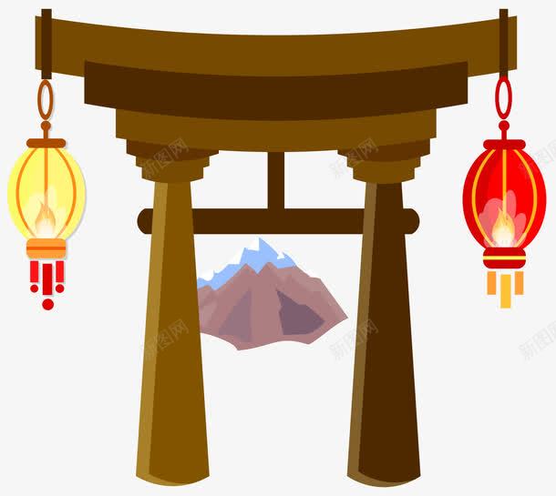火山景点png免抠素材_新图网 https://ixintu.com 景点 火山 灯笼 矢量素材