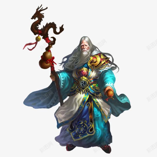 手持拐杖的白发老者png免抠素材_新图网 https://ixintu.com 手持 拐杖 白发 老者