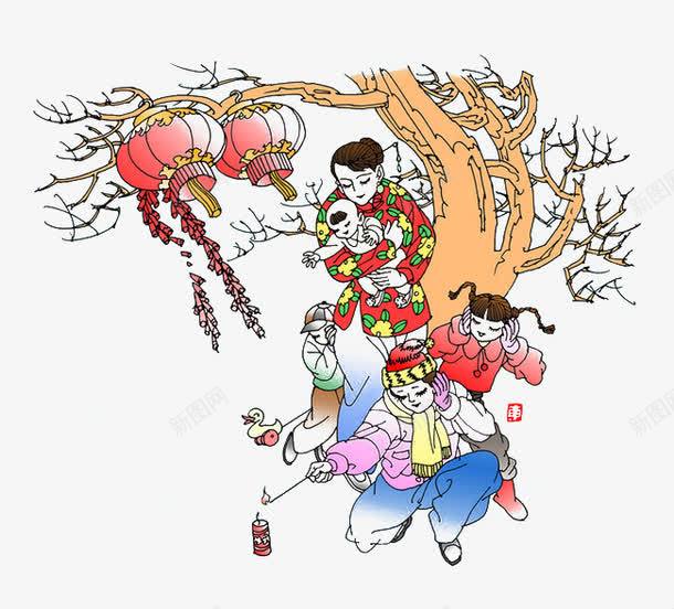 新年人物png免抠素材_新图网 https://ixintu.com 中国风 小孩 新年人物