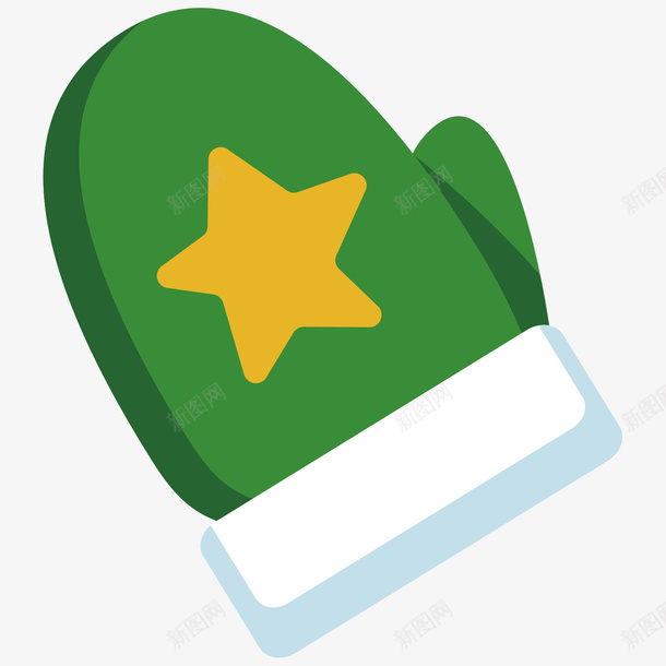 卡通绿色圣诞手套png免抠素材_新图网 https://ixintu.com 圣诞树 圣诞节 手套 礼物 绿色 节日 装饰