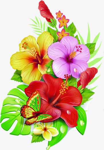 手绘海报促销植物花朵插画png免抠素材_新图网 https://ixintu.com 促销 插画 植物 海报 花朵