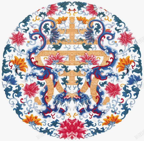 中国风图案片png免抠素材_新图网 https://ixintu.com 中国风 古典 圆形 小清新 龙纹