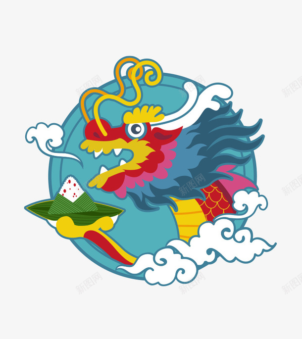 端午节龙元素png免抠素材_新图网 https://ixintu.com 元素 端午节 粽子 龙