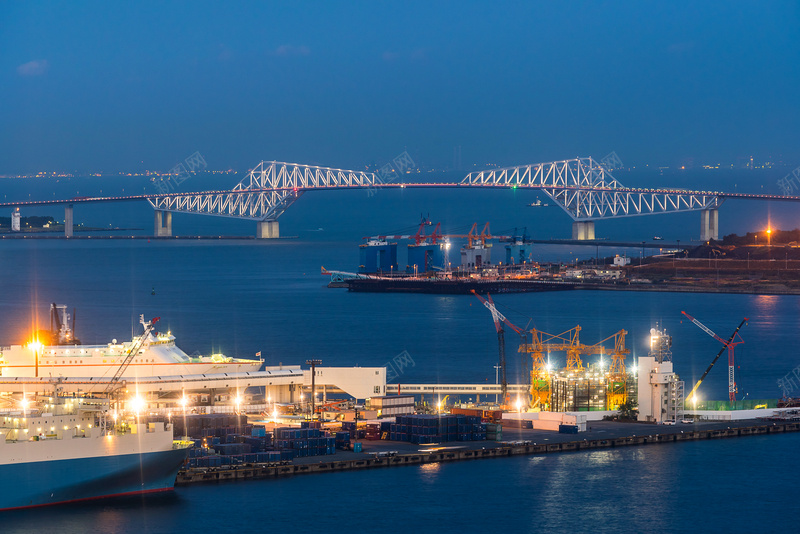 夜间轮船风景jpg设计背景_新图网 https://ixintu.com 夜景 蓝色 轮船 风景