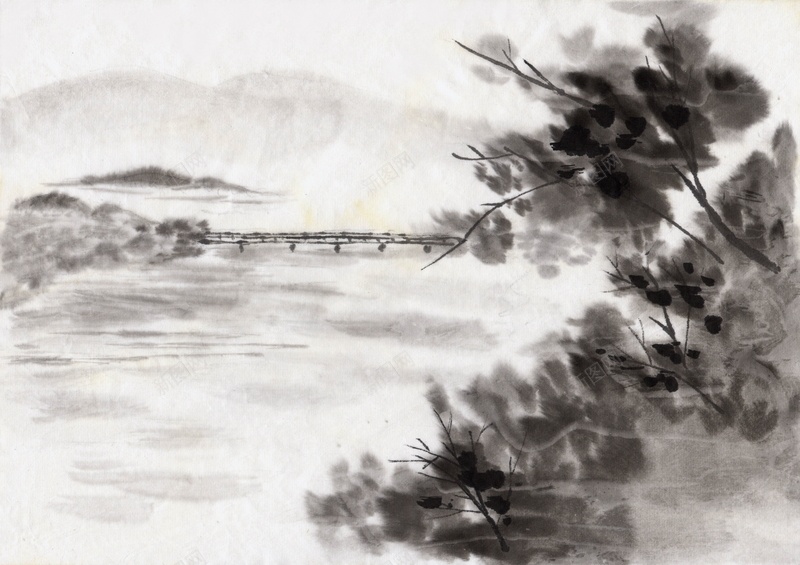 中国风古代画74jpg背景底图_新图网 https://ixintu.com 中国风 古代画 复古 水墨画