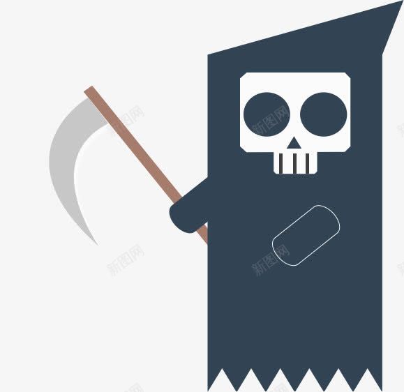手绘卡通魔鬼和镰刀png免抠素材_新图网 https://ixintu.com 卡通魔鬼 幽灵 镰刀 魔鬼