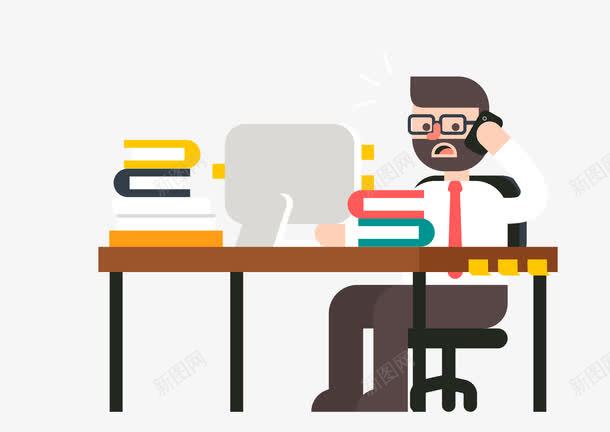 手绘办公的人png免抠素材_新图网 https://ixintu.com 人物 办公的人 手绘画 矢量装饰 装饰