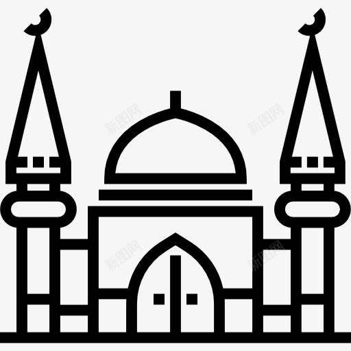 清真寺图标png_新图网 https://ixintu.com 伊斯兰教 古迹 宗教 建筑 建筑与城市 清真寺