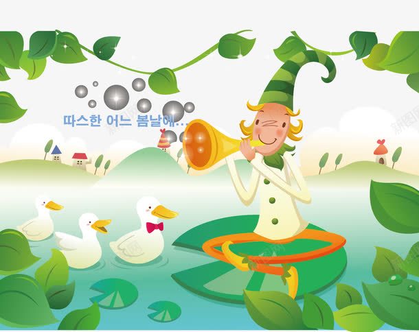 鸭子戏水png免抠素材_新图网 https://ixintu.com png免费下载 春天 海报素材 装饰素材 鸭子戏水