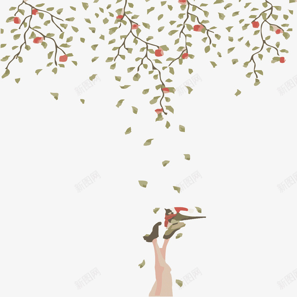 手绘树枝矢量图eps免抠素材_新图网 https://ixintu.com 免抠树枝素材 手绘 树叶 树枝 矢量图