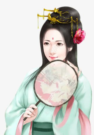闺阁小姐古风手绘png免抠素材_新图网 https://ixintu.com 古风 小姐 闺阁